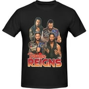 Roman Reigns Youth \u0026 Adult Men Short-Sleeve Hawaiian T-Shirts, Round Neck Tops Clothing Shirts for Men